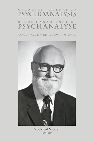 Canadian Journal of Psychoanalysis Special Issue: Clifford Scott